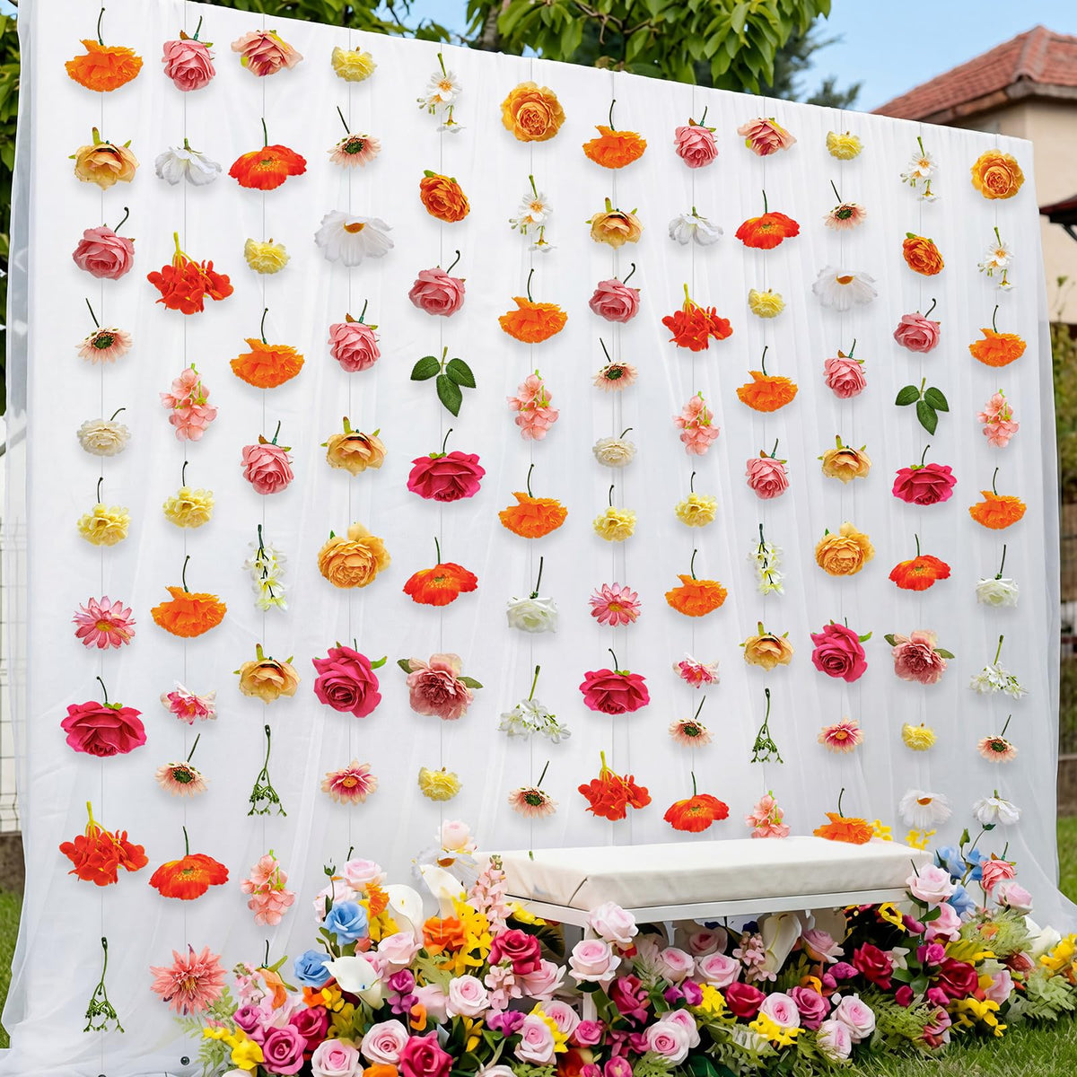 Hanging Flower Garlands 12 Pieces 70 Feet Floral Vines