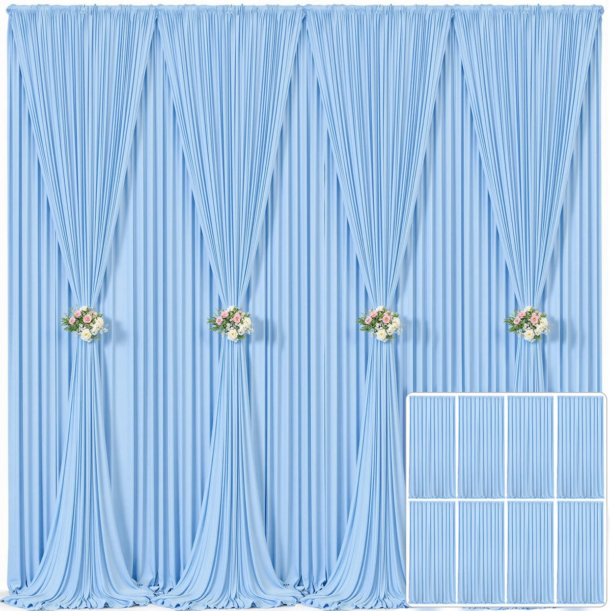 Wrinkle Free Backdrop Curtain for Wedding and Party Decor
