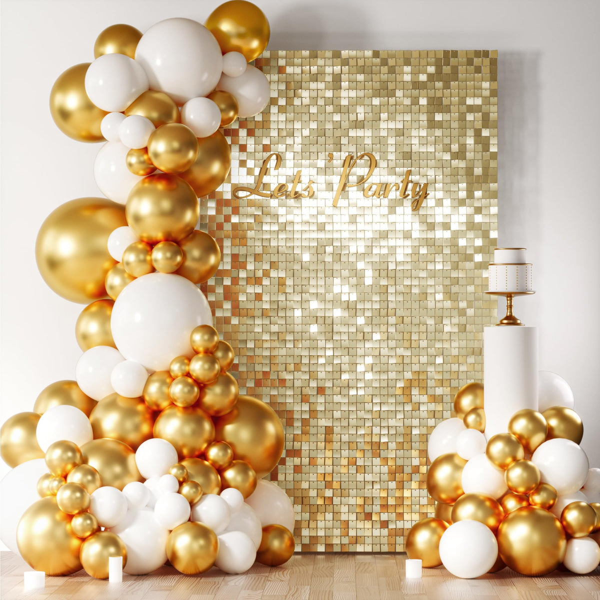 Square Sequin Shimmer Wall Backdrop for Party Photo Decor