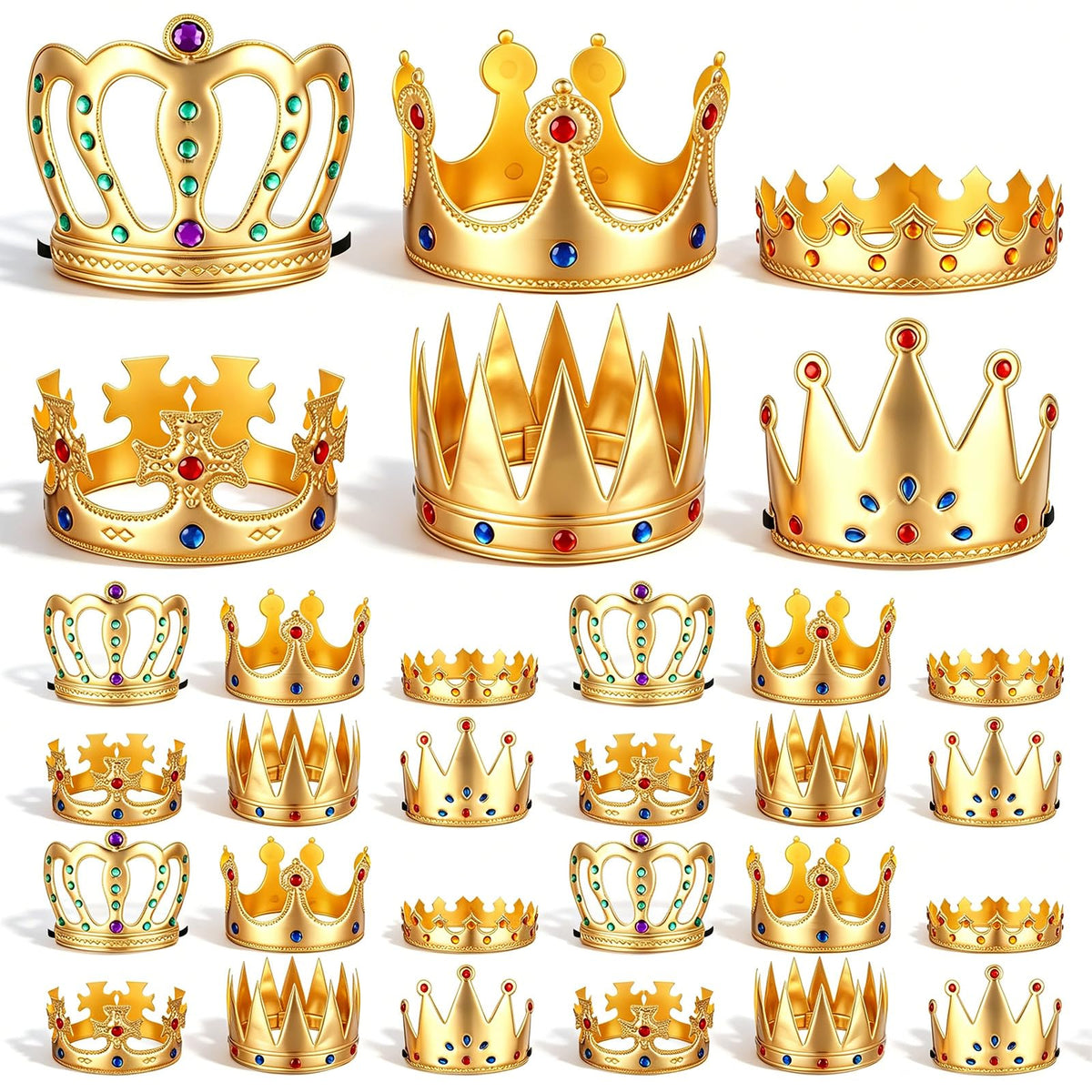 Faux Leather King Crown for Cosplay Costume and Parties