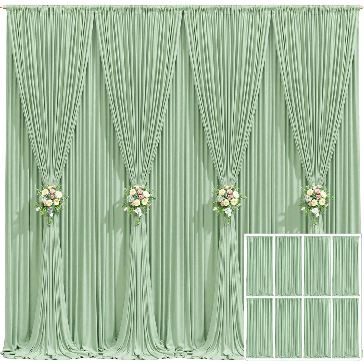 Wrinkle Free Backdrop Curtain for Wedding and Party Decor