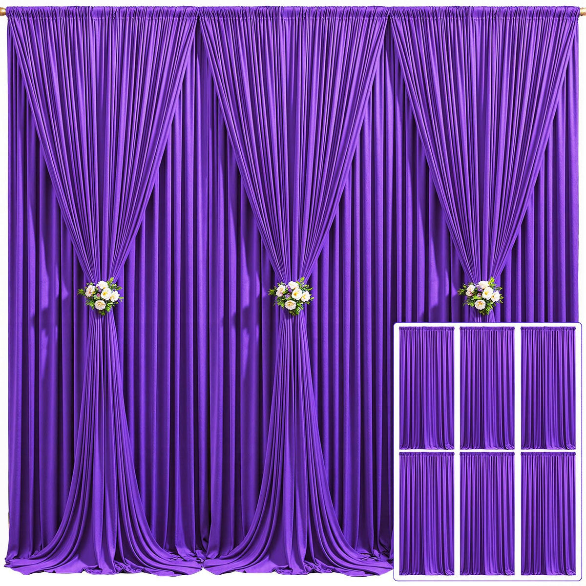 Wrinkle Free Backdrop Curtain for Wedding and Party Decor