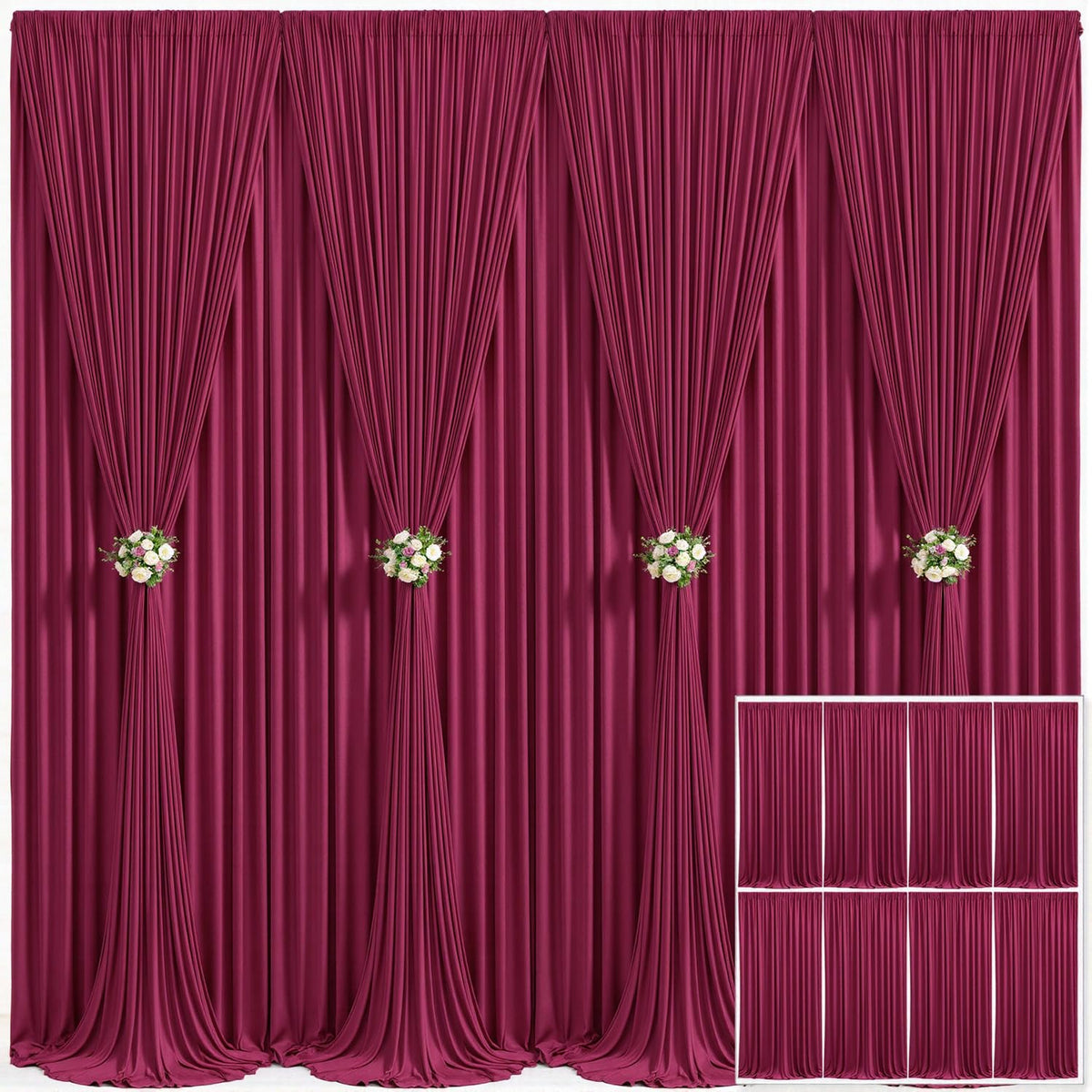 Wrinkle Free Backdrop Curtain for Wedding and Party Decor