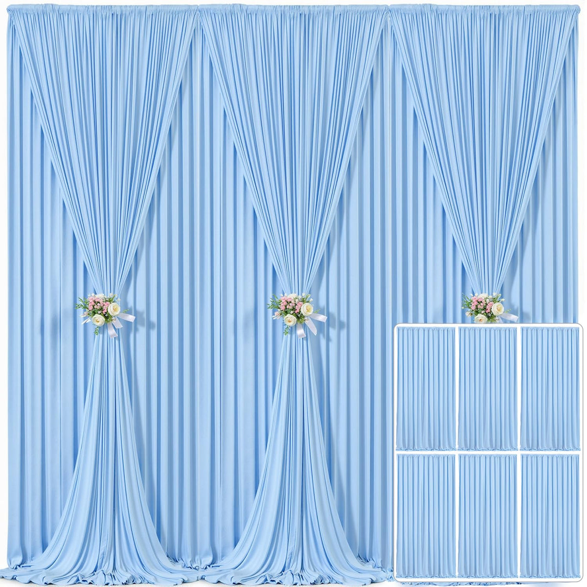 Wrinkle Free Backdrop Curtain for Wedding and Party Decor