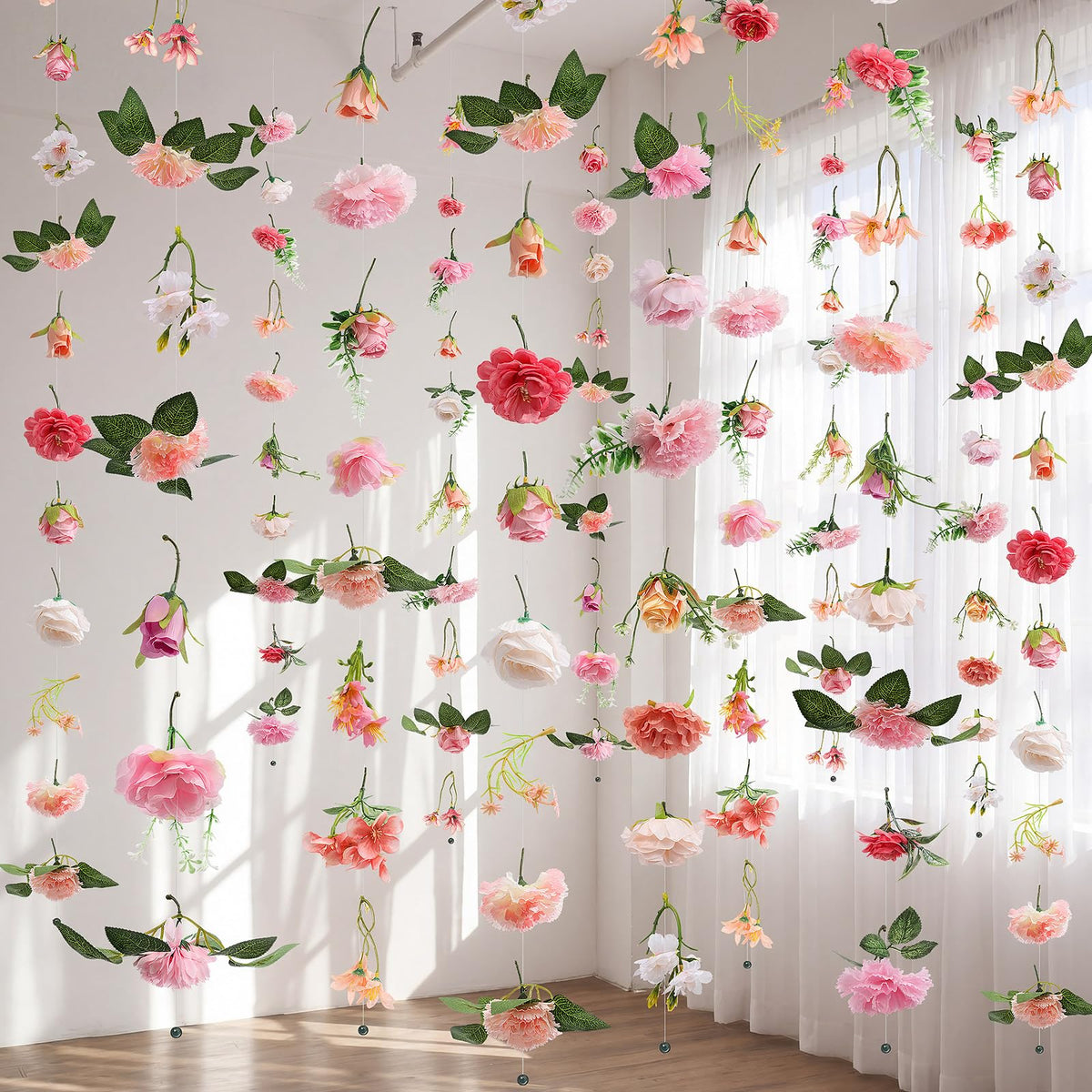 Hanging Flower Garlands 12 Pieces 70 Feet Floral Vines