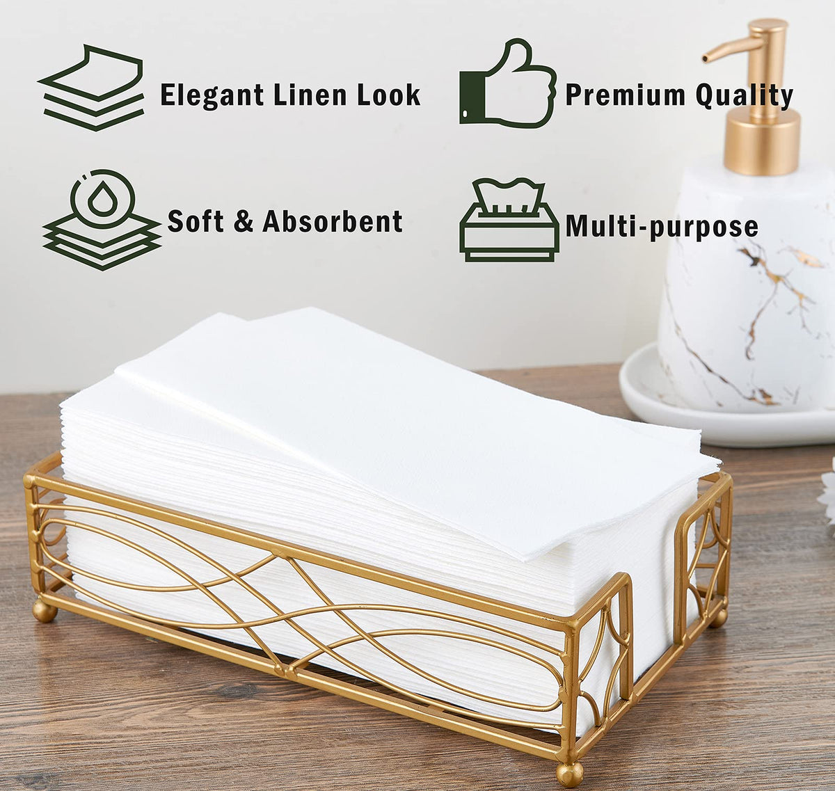 Linen Feel Disposable Guest Towels 480 Pack