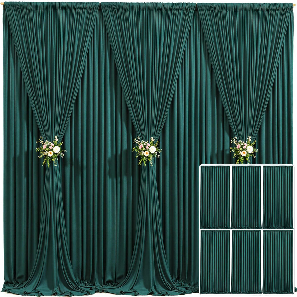 Wrinkle Free Backdrop Curtain for Wedding and Party Decor