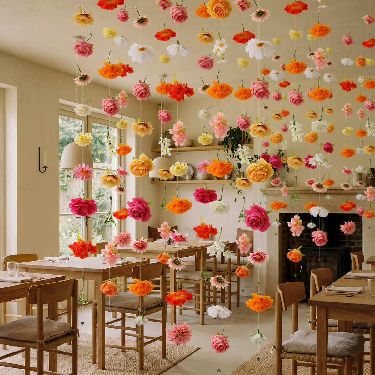 Hanging Flower Garlands 12 Pieces 70 Feet Floral Vines