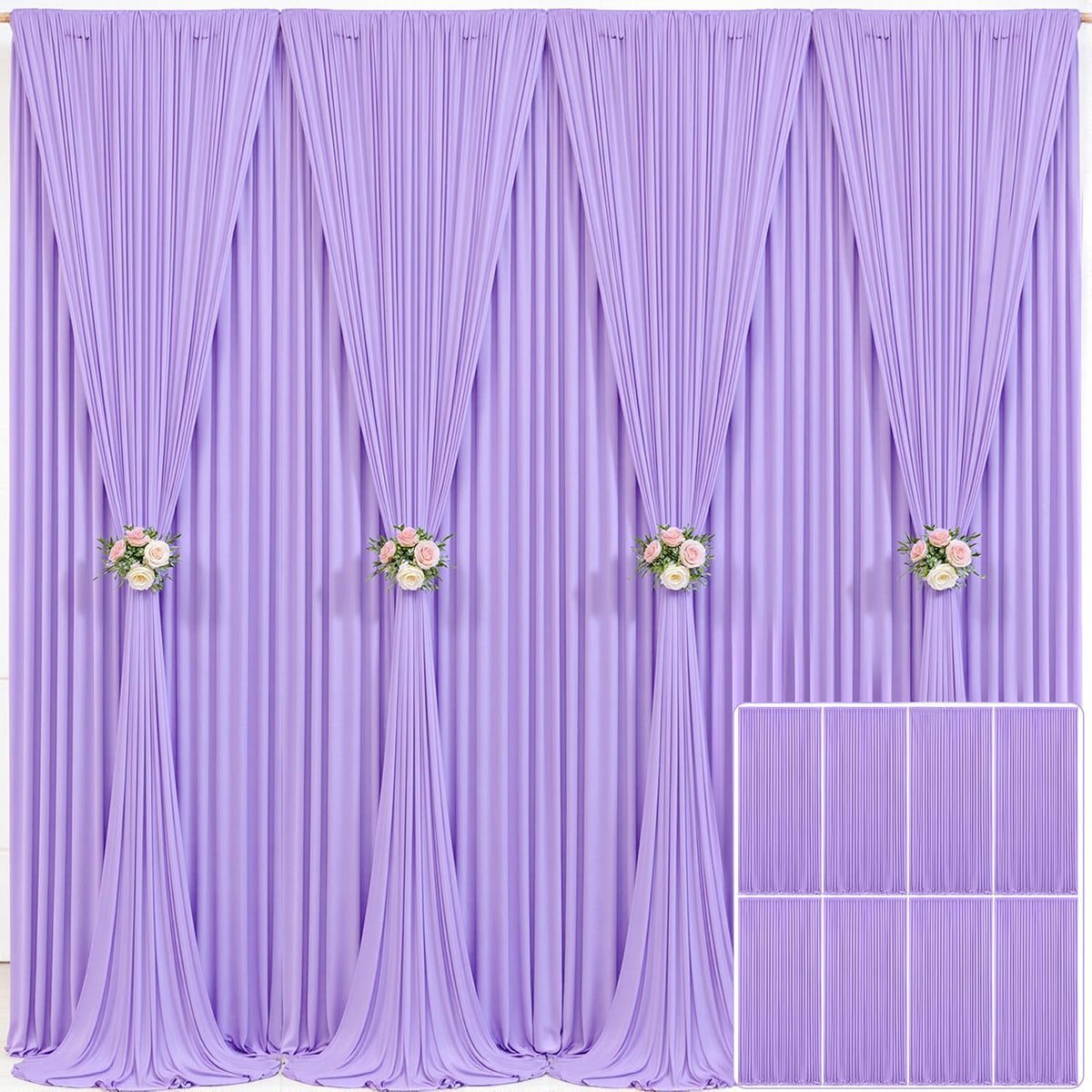 Wrinkle Free Backdrop Curtain for Wedding and Party Decor