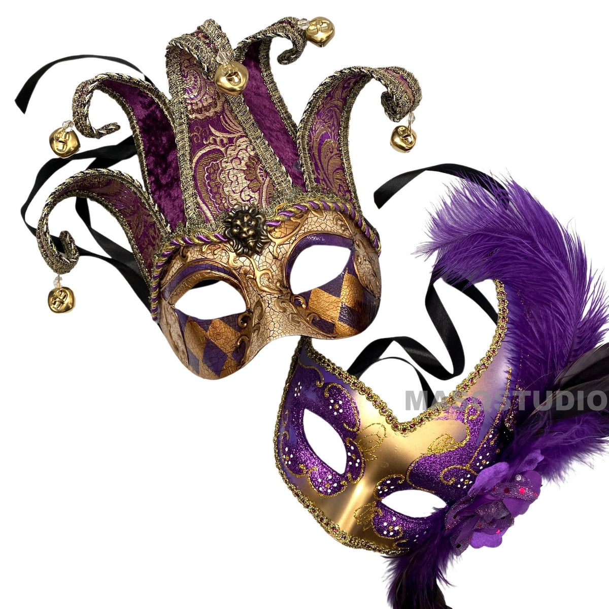 Couples Masquerade Masks for Mardi Gras Prom and Parties