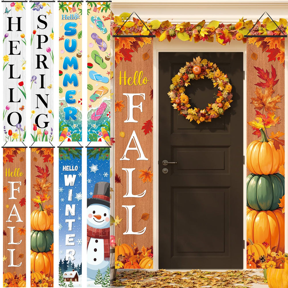 Seasonal Holiday Door Banner for Porch and Party Decorations