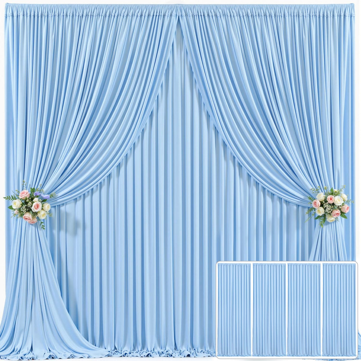 Wrinkle Free Backdrop Curtain for Wedding and Party Decor