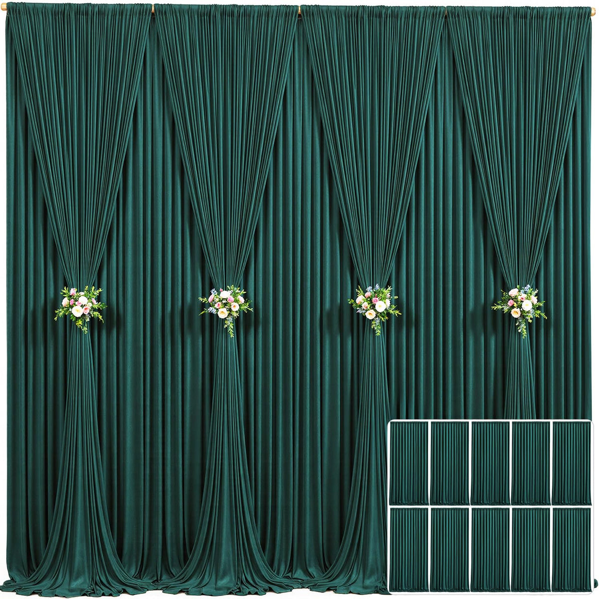 Wrinkle Free Backdrop Curtain for Wedding and Party Decor