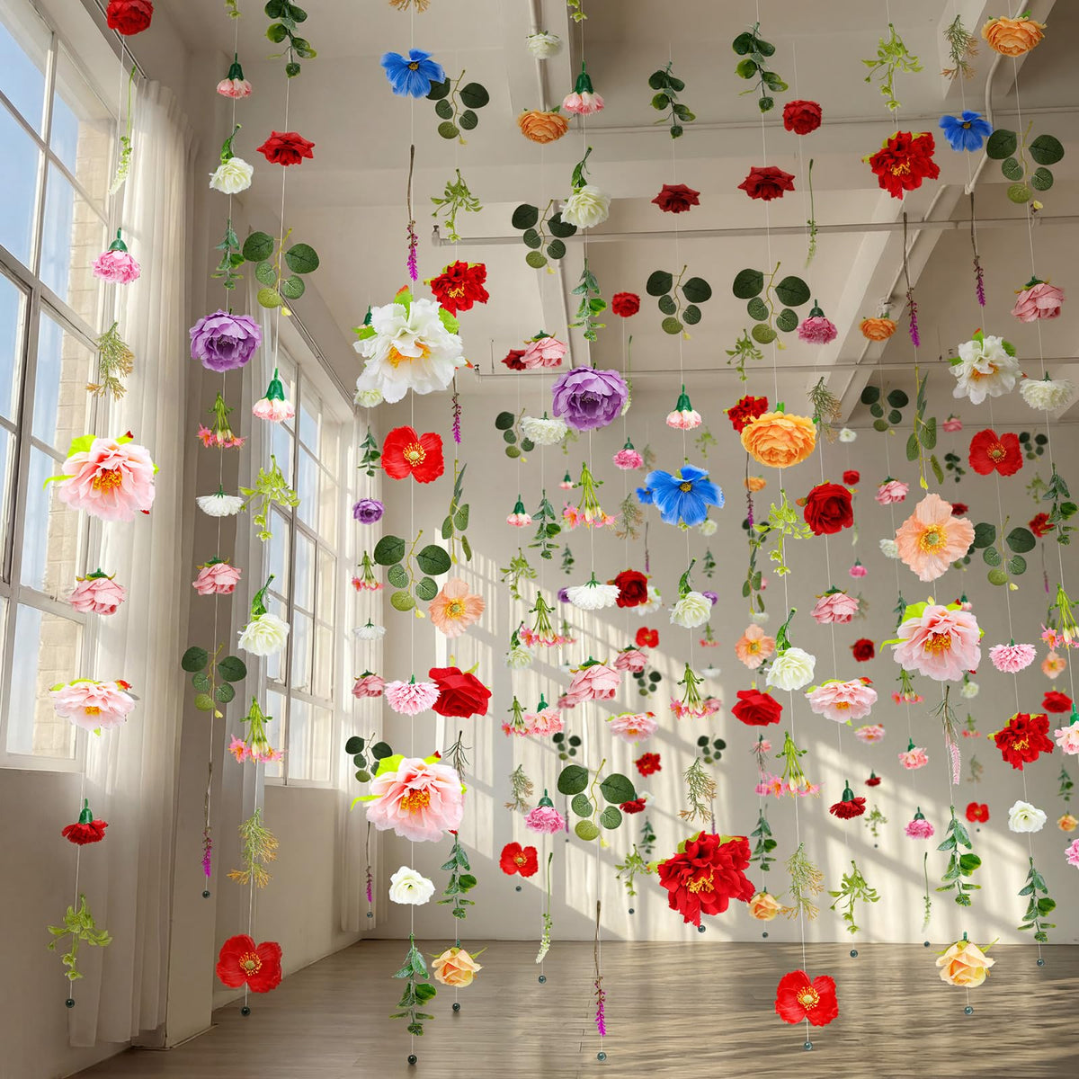Hanging Flower Garlands 12 Pieces 70 Feet Floral Vines