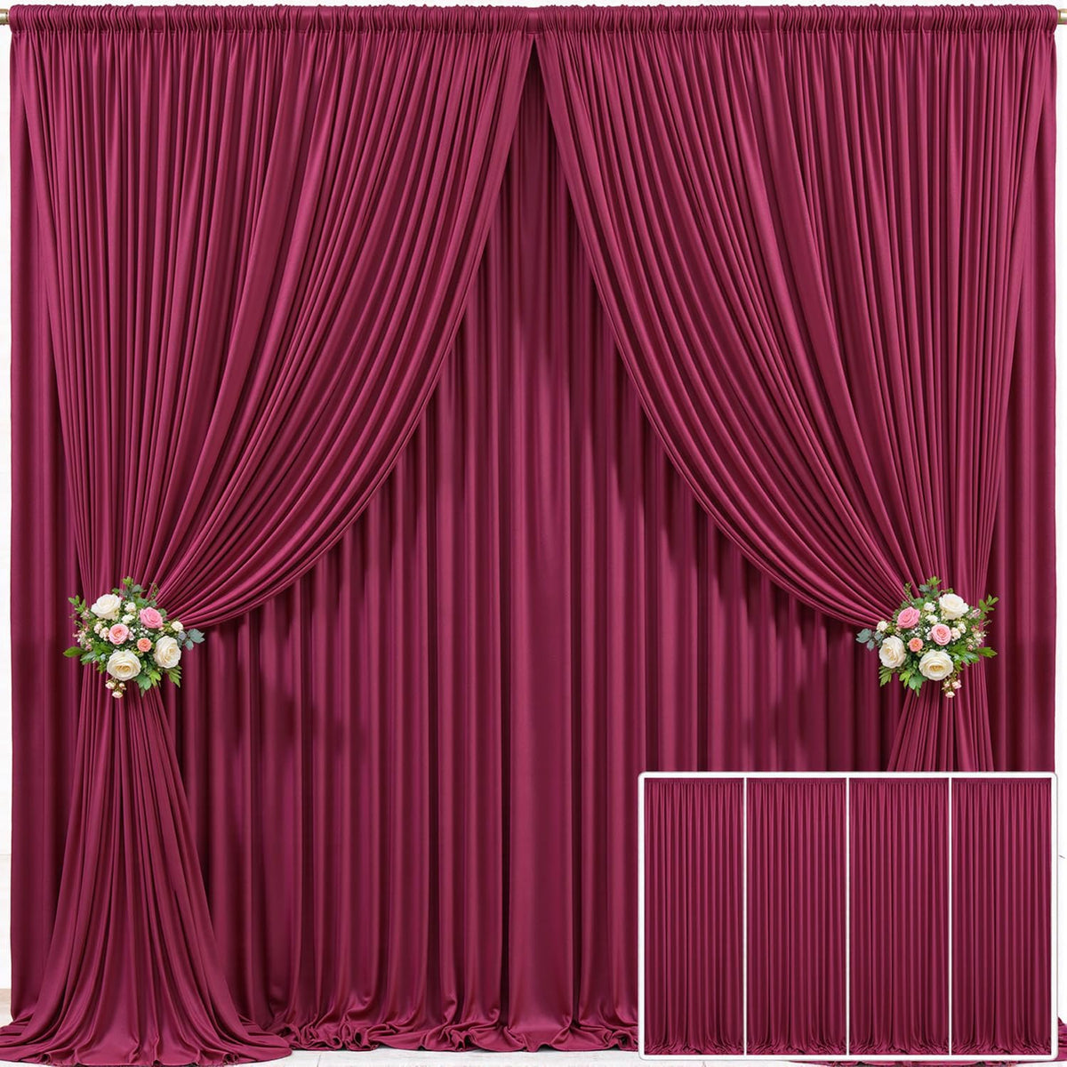 Wrinkle Free Backdrop Curtain for Wedding and Party Decor
