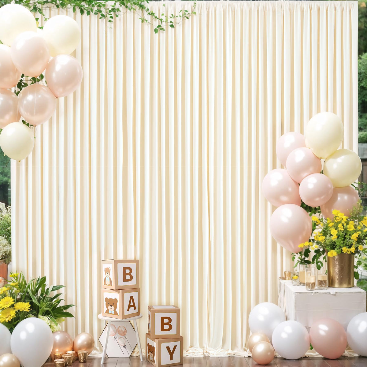 Wrinkle Free Backdrop Curtain for Wedding and Party Decor