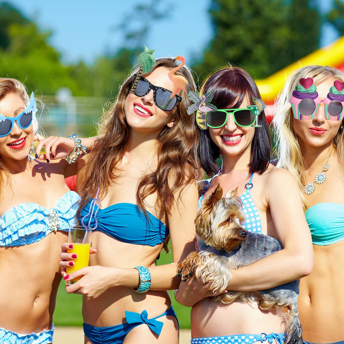 Funny Hawaiian Party Sunglasses 48 Pairs for Luau Favors