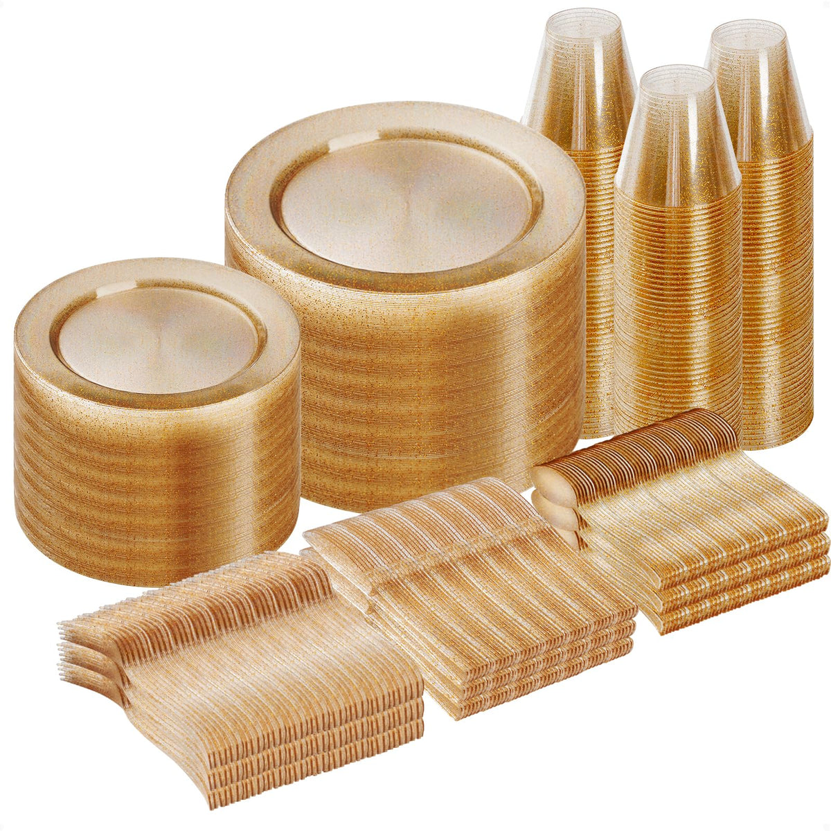 Disposable Plastic Dinnerware Set for Parties and Events