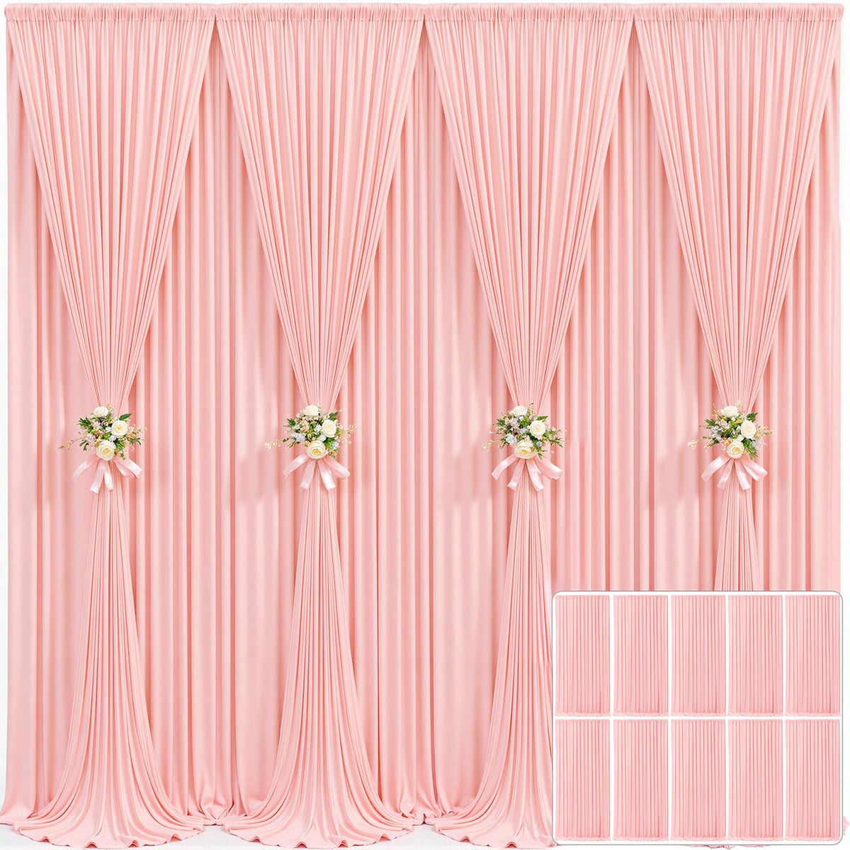 Wrinkle Free Backdrop Curtain for Wedding and Party Decor