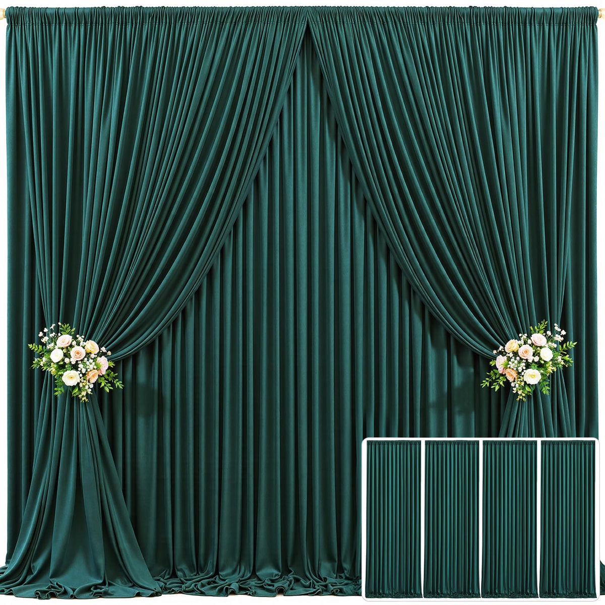 Wrinkle Free Backdrop Curtain for Wedding and Party Decor