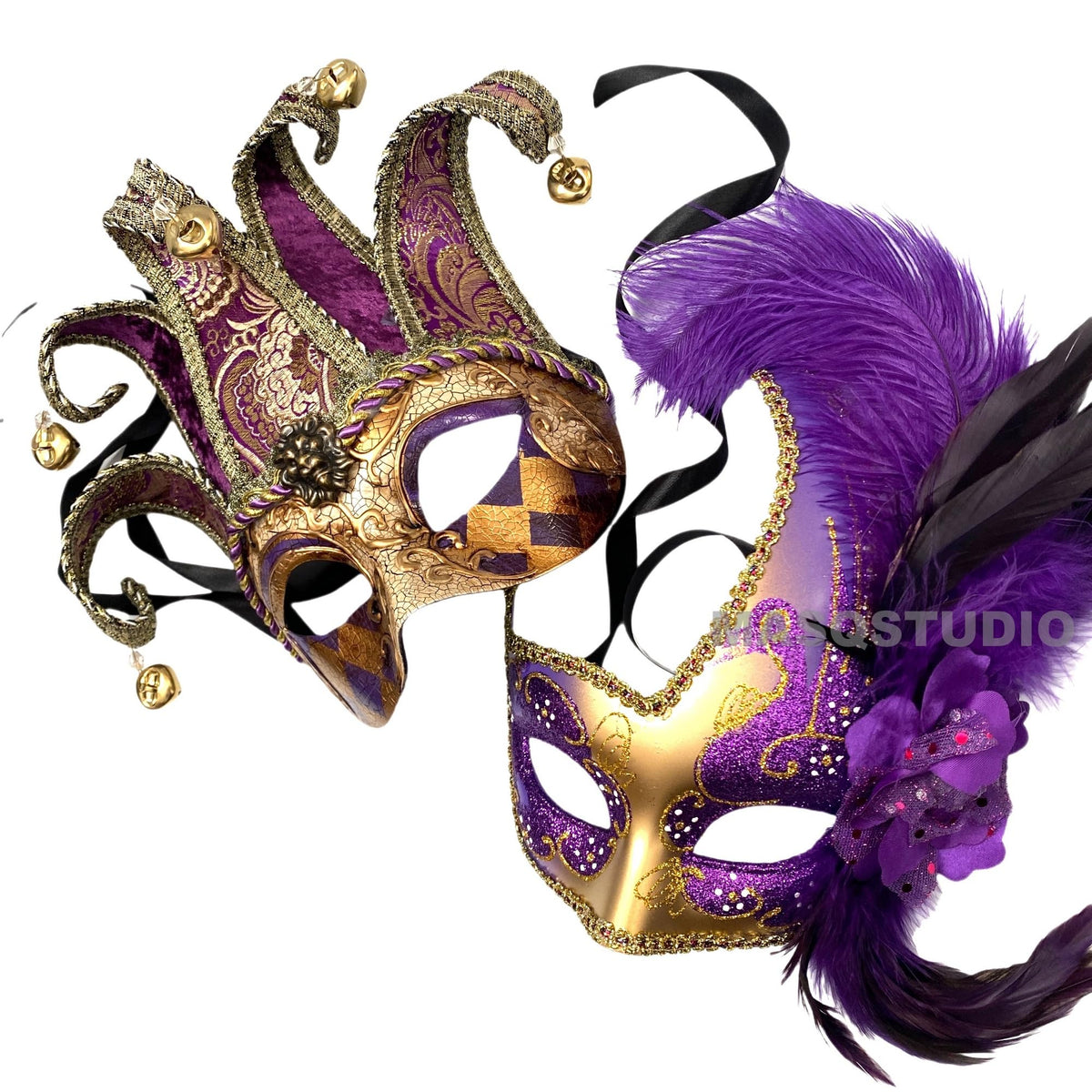 Couples Masquerade Masks for Mardi Gras Prom and Parties