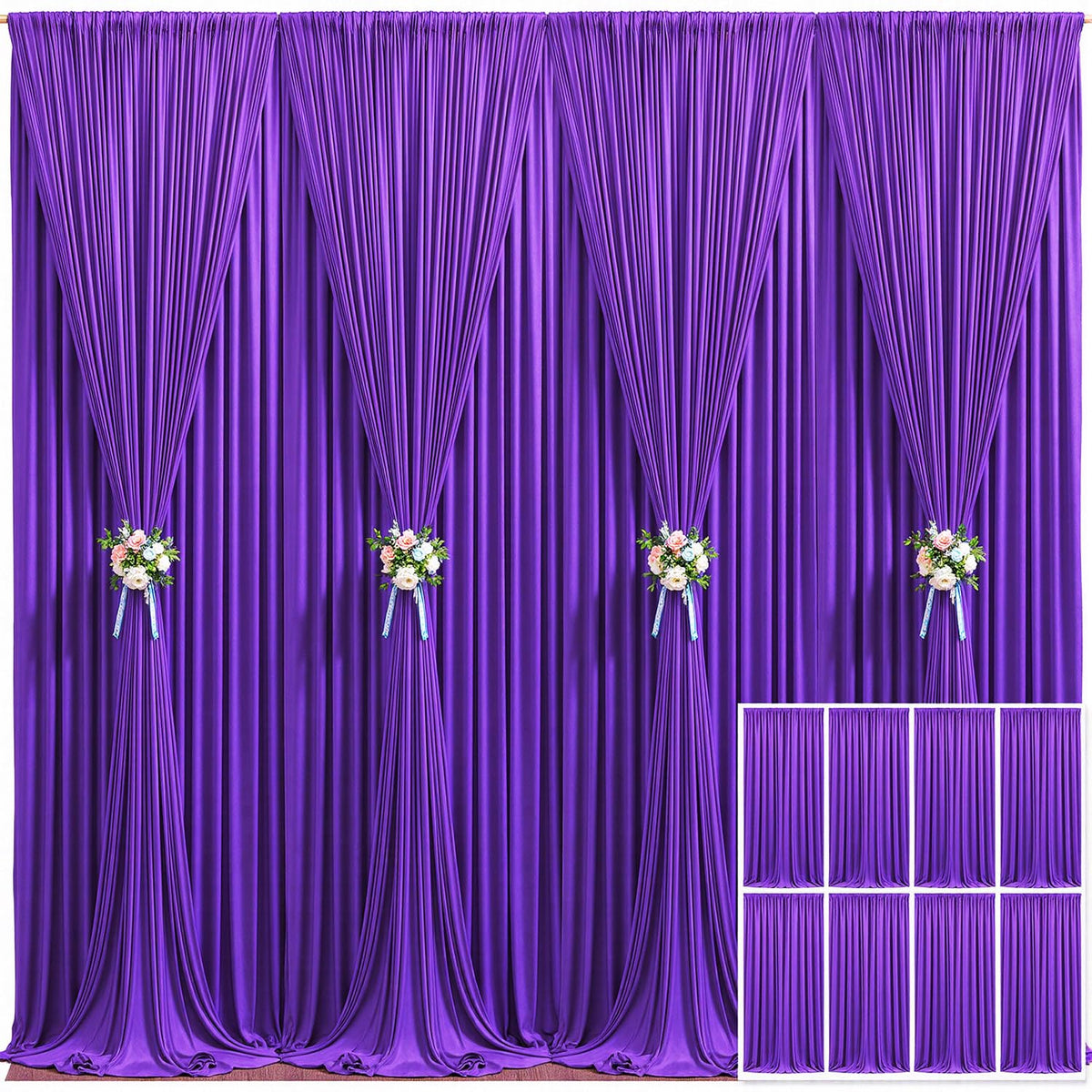 Wrinkle Free Backdrop Curtain for Wedding and Party Decor