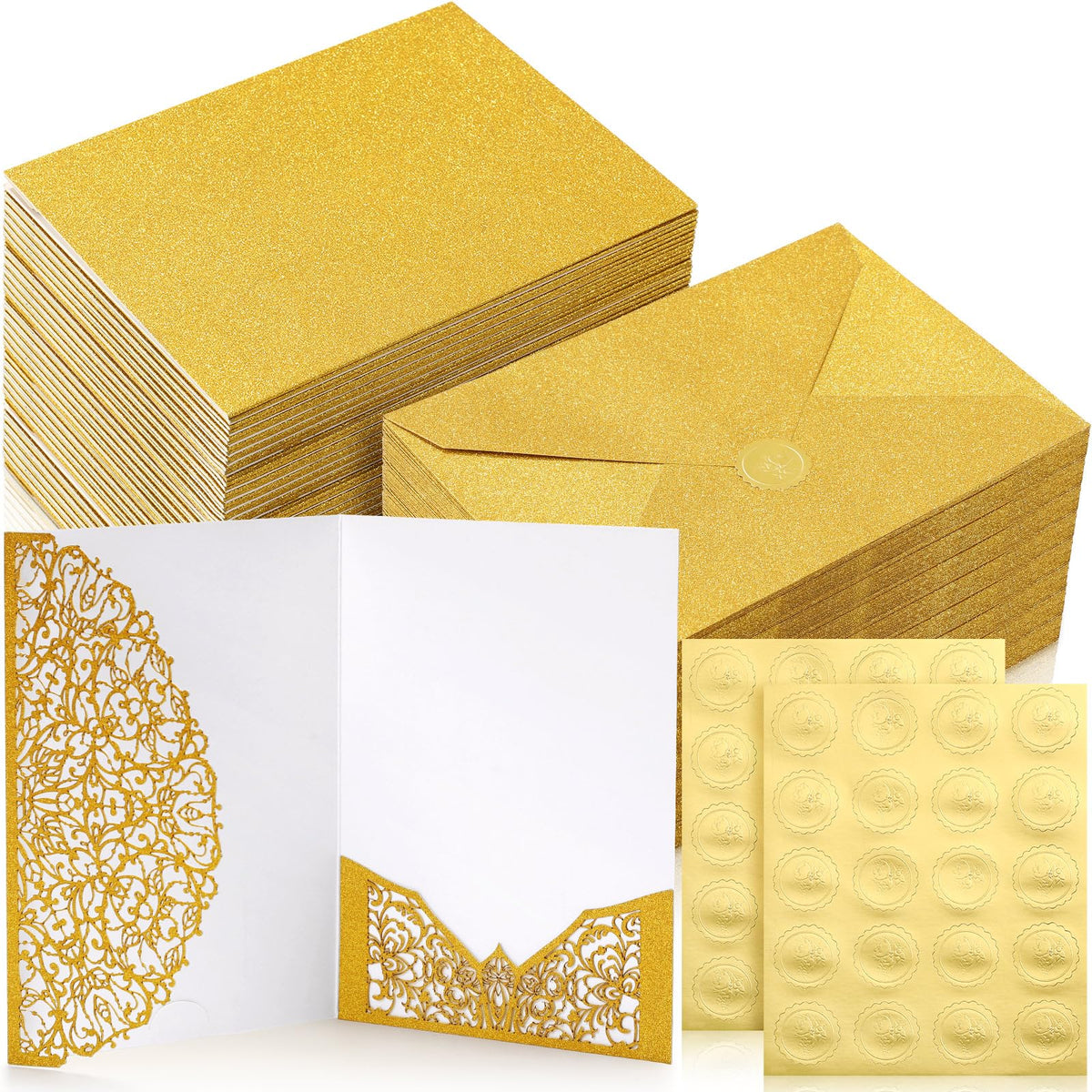 Laser Cut Wedding Invitations 100 Sets 5 x 7 Inch Cards