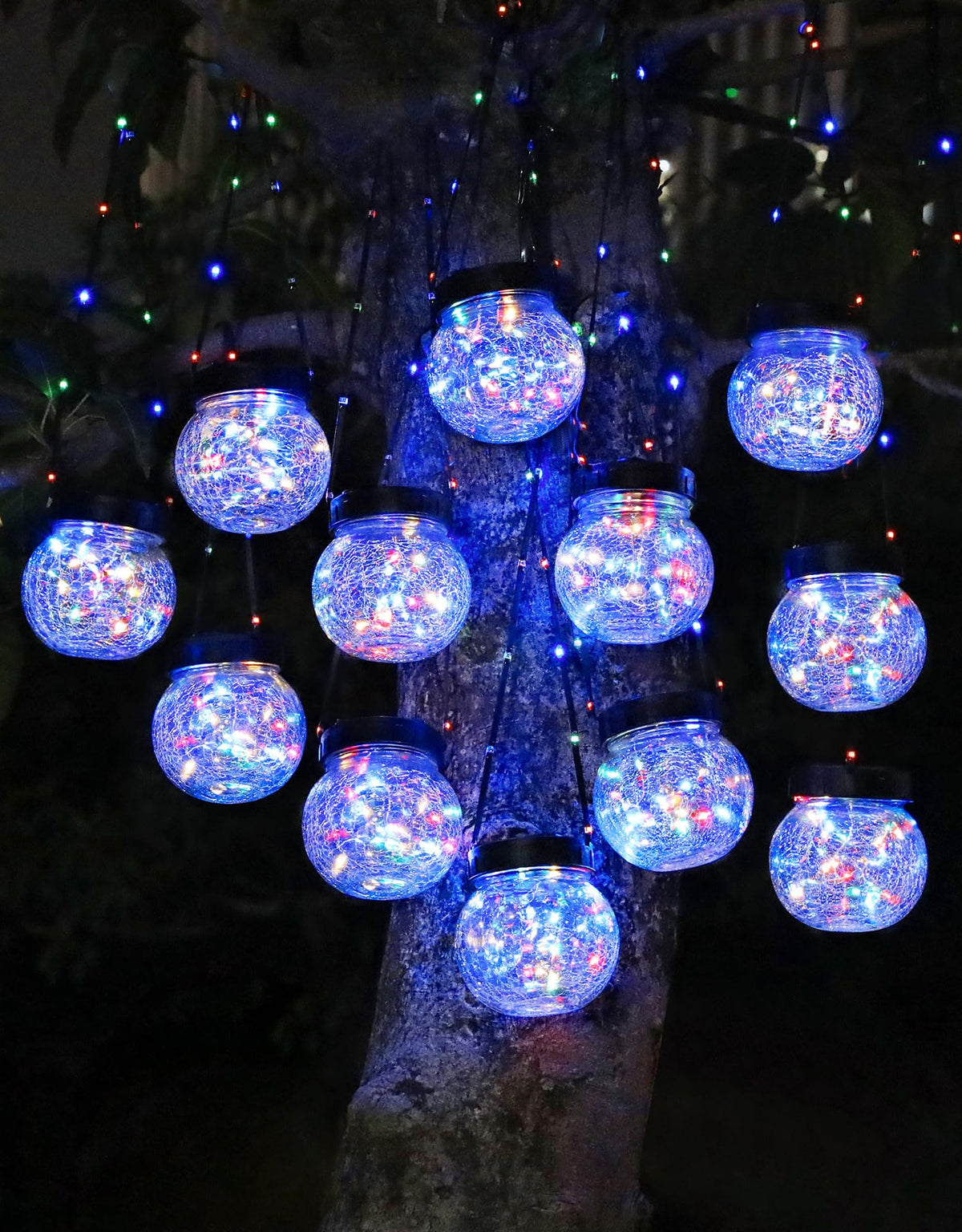 Solar Hanging Lanterns 12 Pack for Outdoor Party Decorations