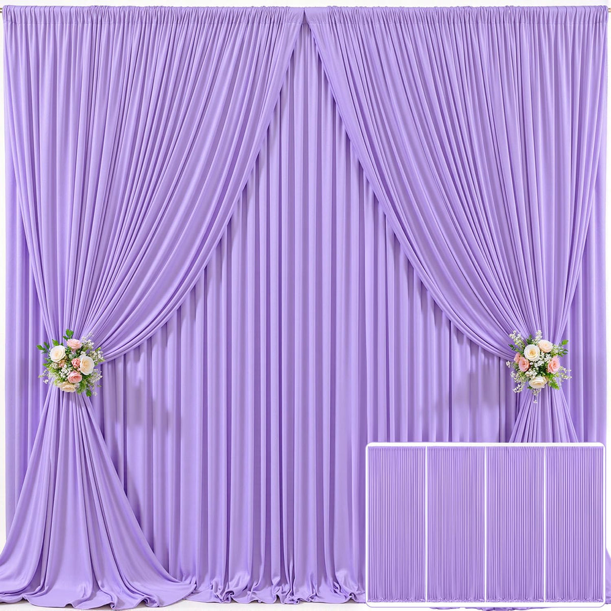 Wrinkle Free Backdrop Curtain for Wedding and Party Decor