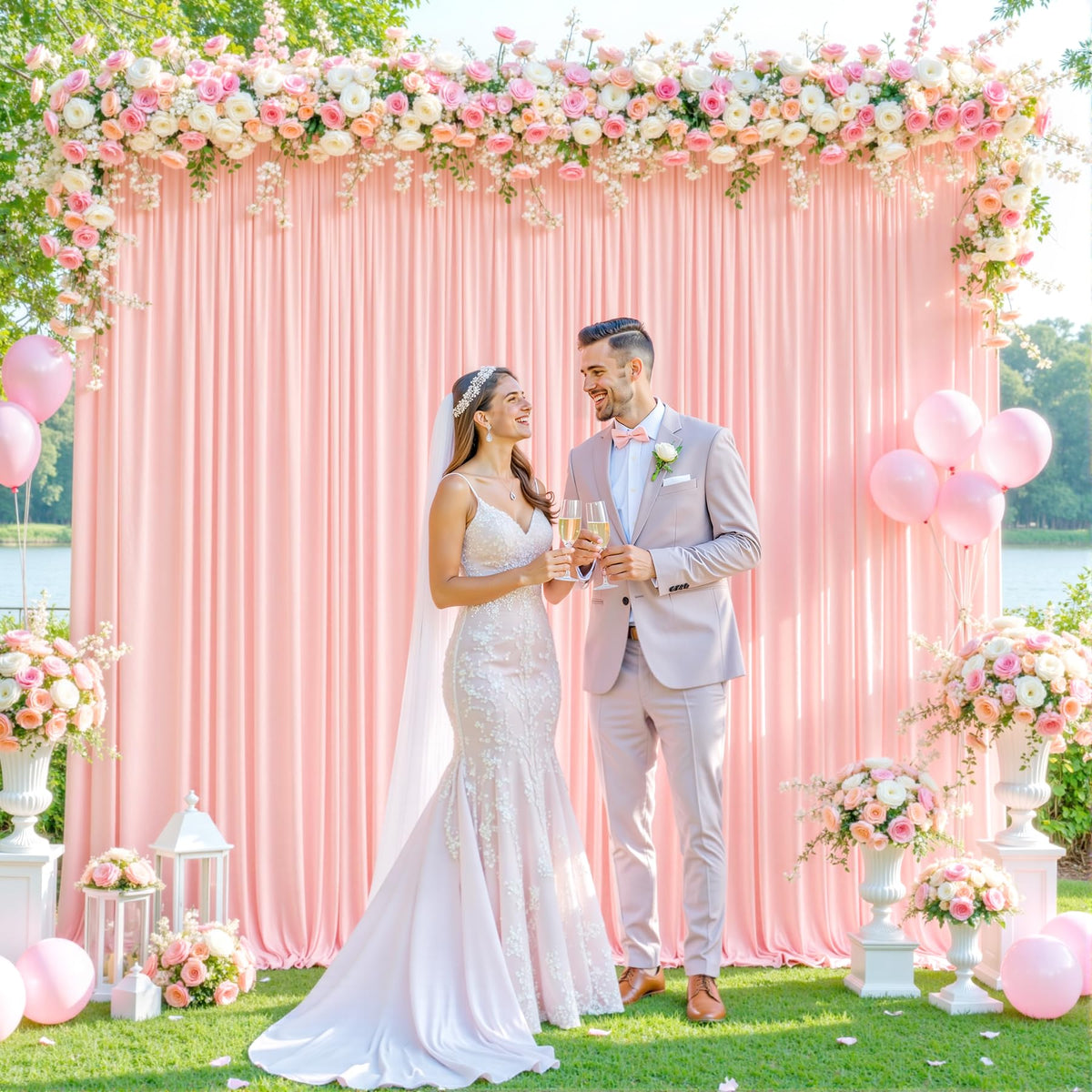 Wrinkle Free Backdrop Curtain for Wedding and Party Decor