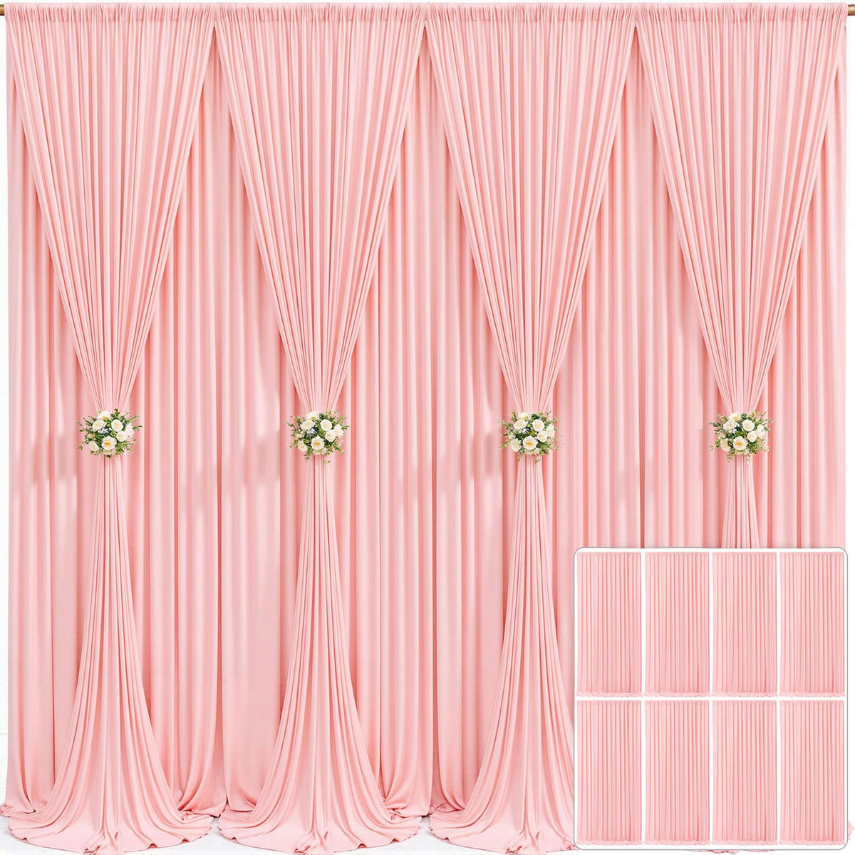 Wrinkle Free Backdrop Curtain for Wedding and Party Decor