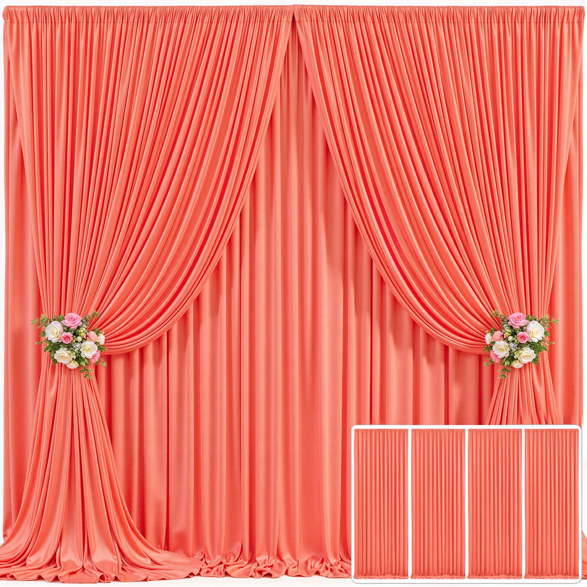 Wrinkle Free Backdrop Curtain for Wedding and Party Decor
