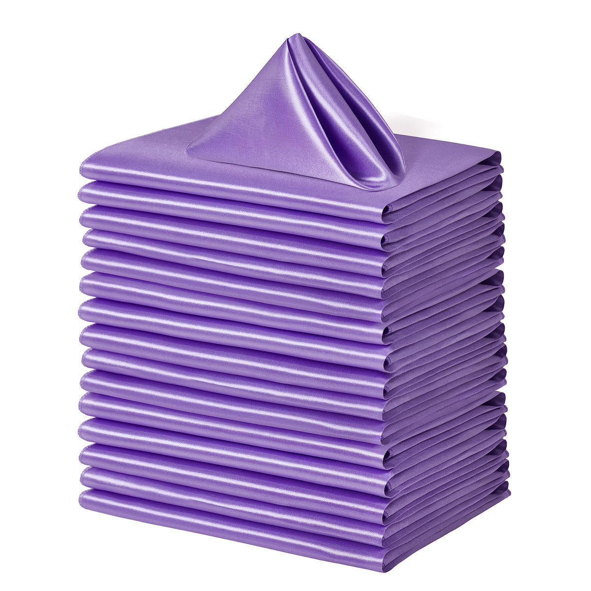 Square Satin Dinner Napkins for Weddings Banquets and Parties