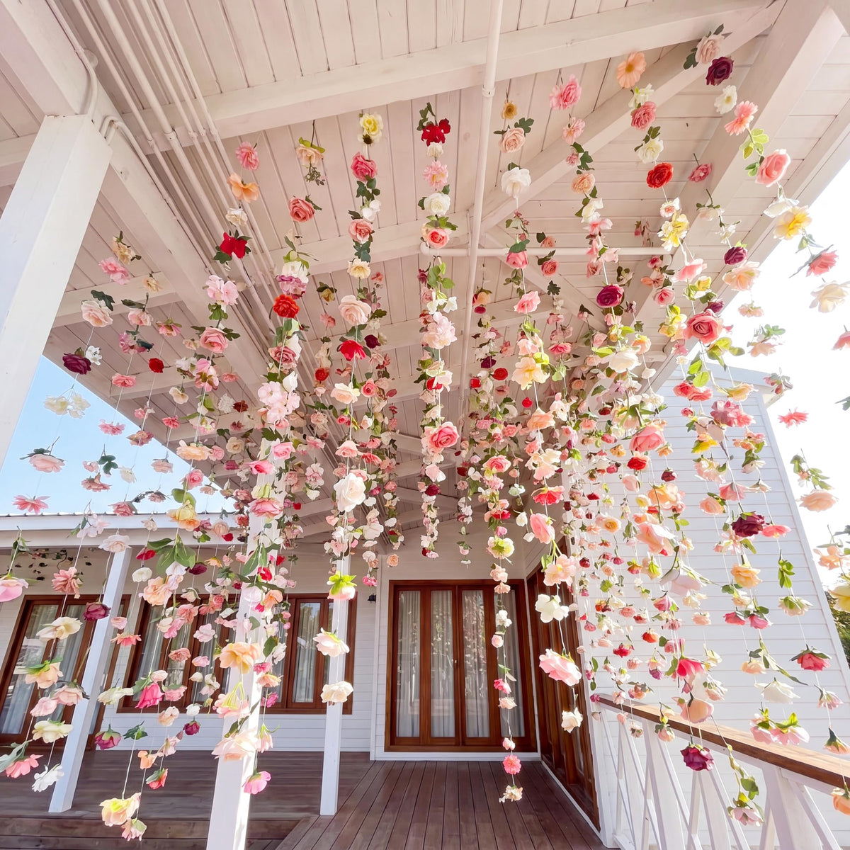 Hanging Flower Garlands 12 Pieces 70 Feet Floral Vines