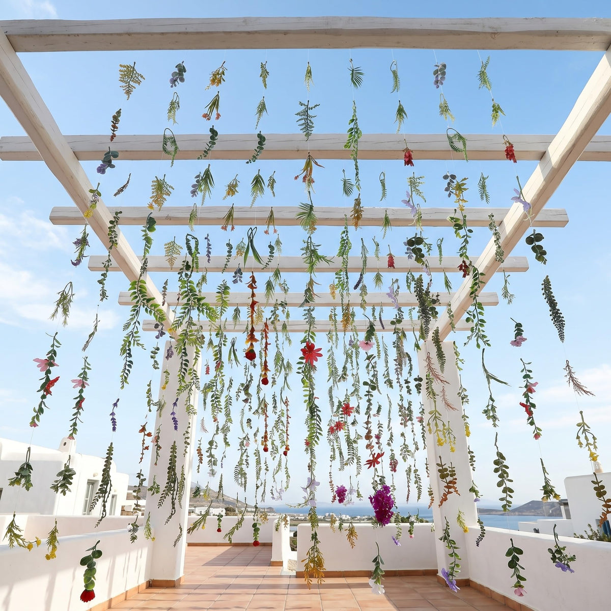 Hanging Flower Garlands 12 Pieces 70 Feet Floral Vines