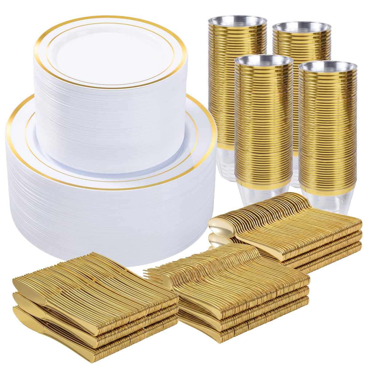 Disposable Dinnerware Set for Parties Weddings and Events
