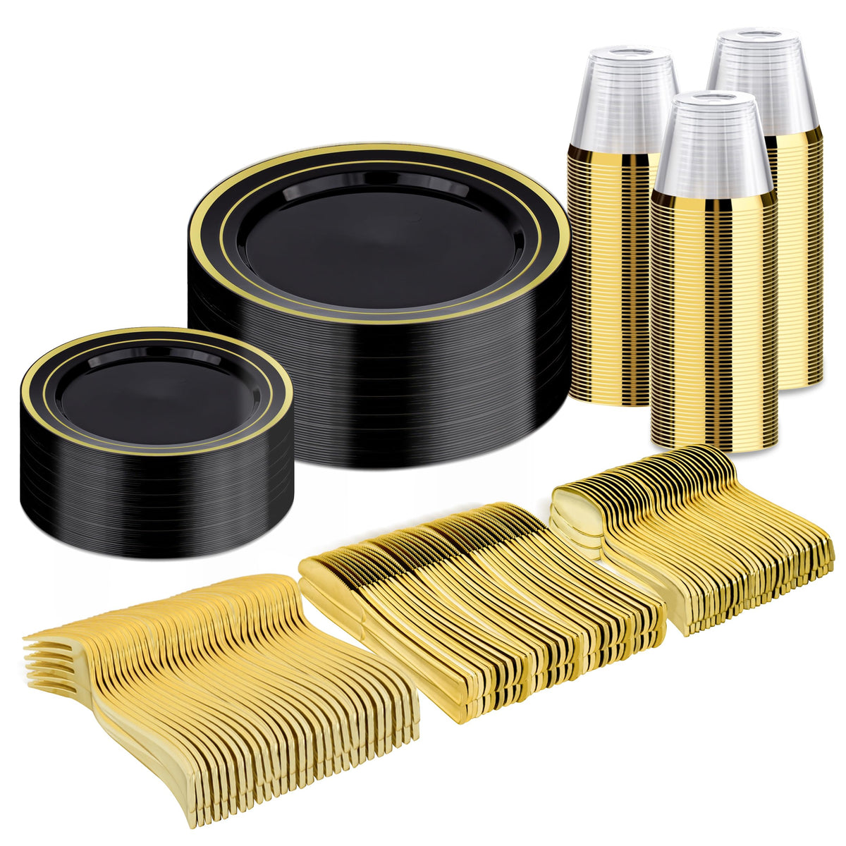 Disposable Dinnerware Set for Parties Weddings and Events