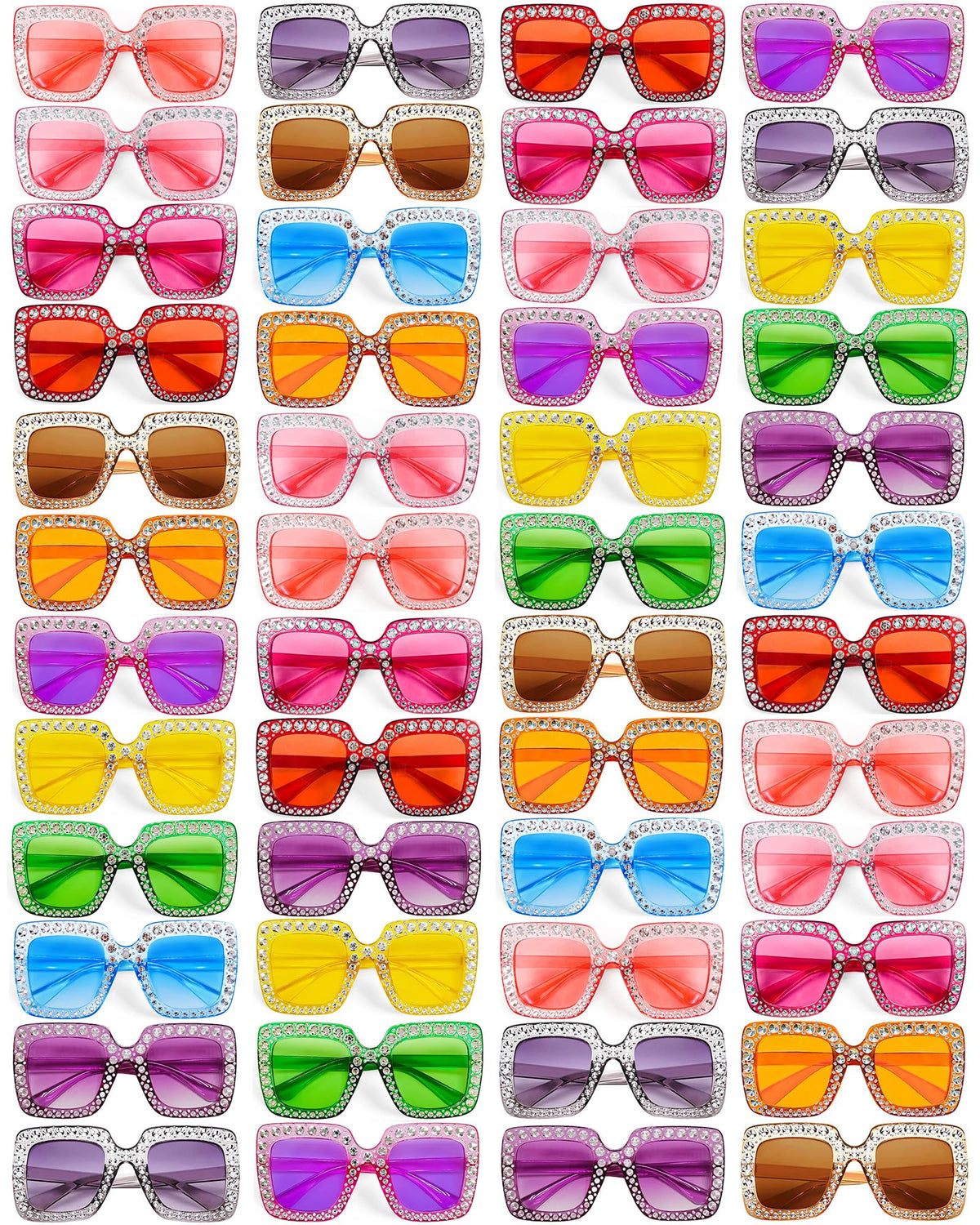 Oversized Crystal Party Sunglasses 12 24 or 48 Pack