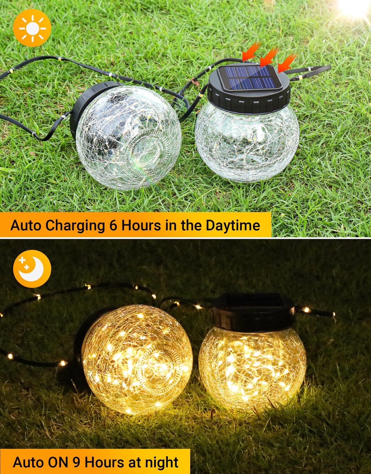 Solar Hanging Lanterns 12 Pack for Outdoor Party Decorations